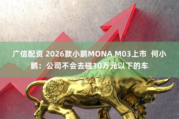 广信配资 2026款小鹏MONA M03上市  何小鹏：公司不会去碰10万元以下的车